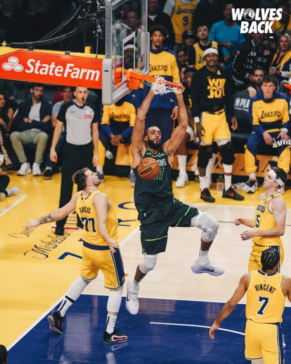 NBA : Rudy Gobert et les Wolves trop forts pour les Lakers