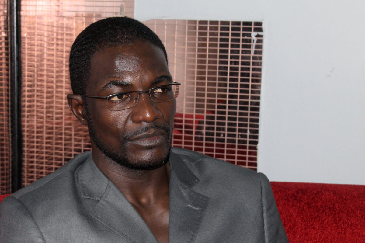 Le major Armel Sayo, chef du groupe armé Révolution et Justice (RJ), anciennement connu sous le nom d'Union des forces armées centrafricaines pour la restauration de la démocratie (UFACARD)