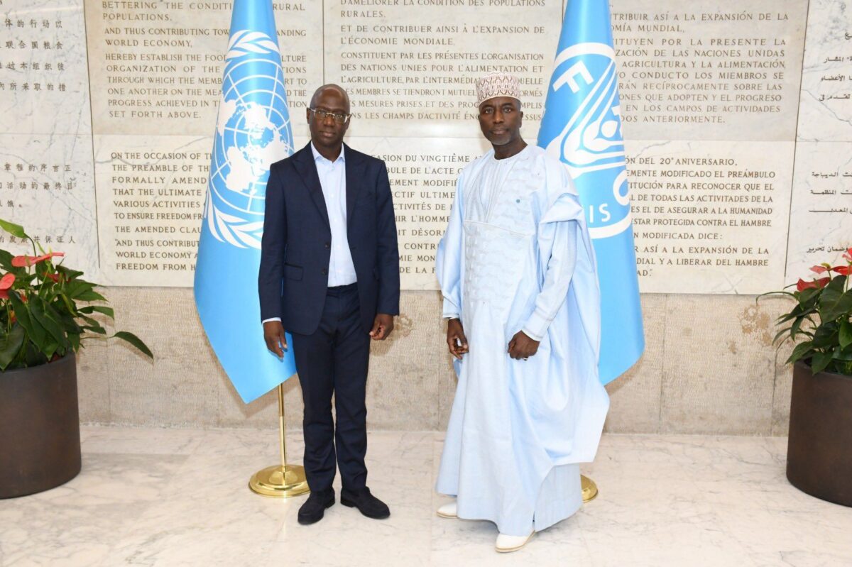 Le ministre de l'Agriculture Dr Mabouba Diagne et Dr Baba Soumaré Dg Adjoint Omsa aux Nations Unies