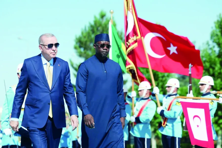 Le Premier ministre Ousmane Sonko en compagnie du Président turque Erdogan