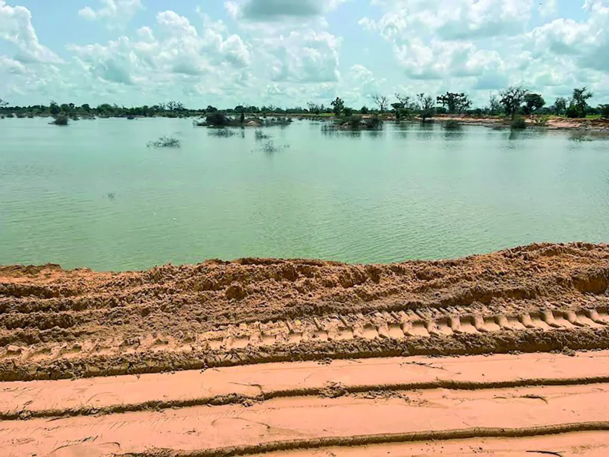 affaissement du bassin de rétention de Keur Kabe